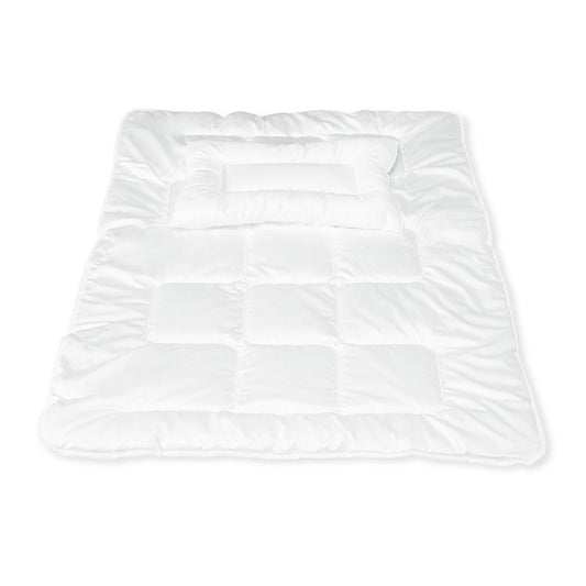 Baby-Bettdecke mit Flachkissen 'Allergo', allergikergeeignet, atmungsaktives Material.