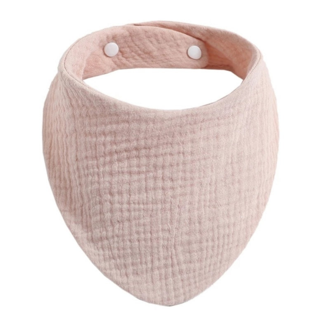 Hydrophiles Lätzchen in Sandfarbe, aus weichem Stoff, mit praktischen Druckknöpfen, für Babys und Kleinkinder