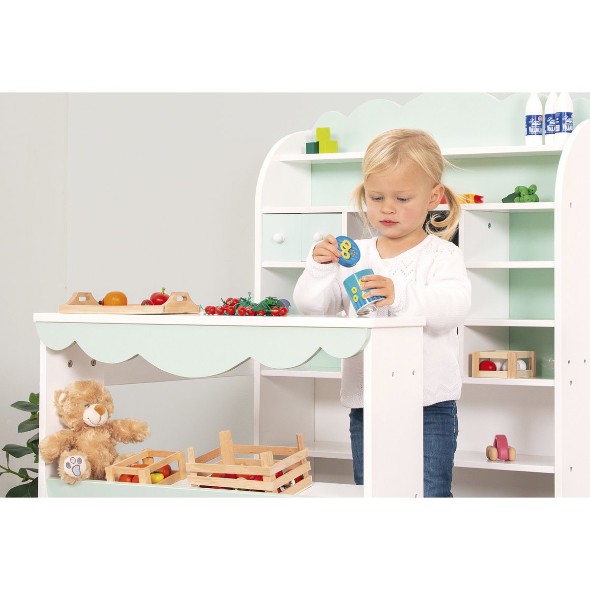 Pinolino | Kaufladen Shop 'Wilma', Weiß, Grün