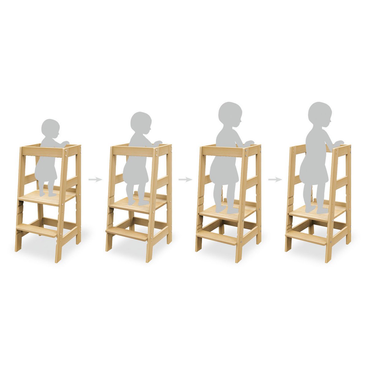 Pinolino | Lernturm 'Fino',Buche unbehandelt