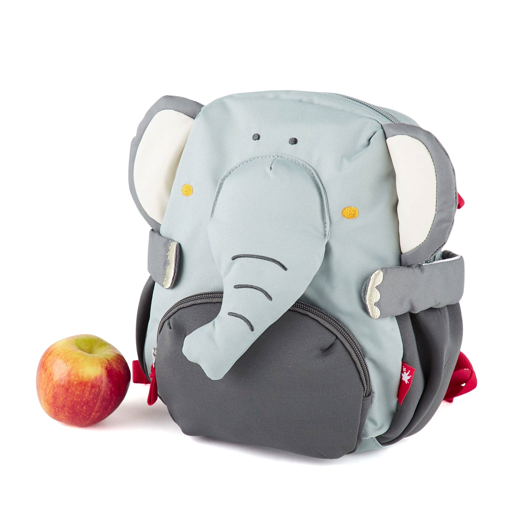Kinderrucksack Elefant von Sigikid, grau mit Rüssel und Ohren, aus weichem Material, 5 Liter Volumen