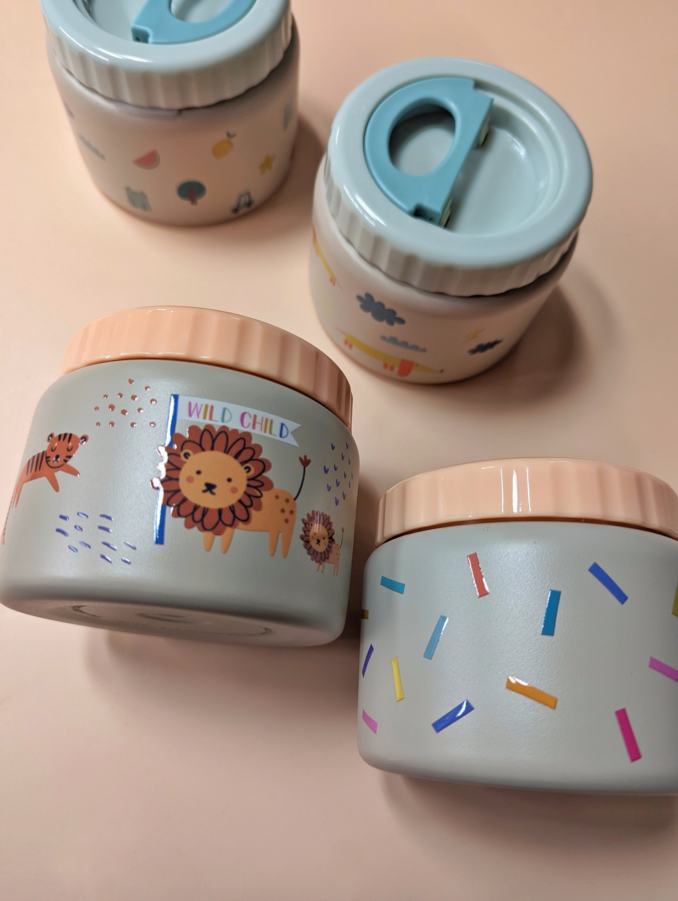 The Cotton Cloud | Thermo-Lebensmittelbehälter | Edelstahl |Wild Child | 350 ml | orange/beige