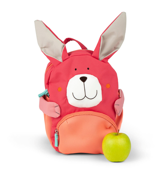 Kinderrucksack Hase von Sigikid, pink/rosa mit langen Ohren und Hasengesicht, ideal für Kleinkinder