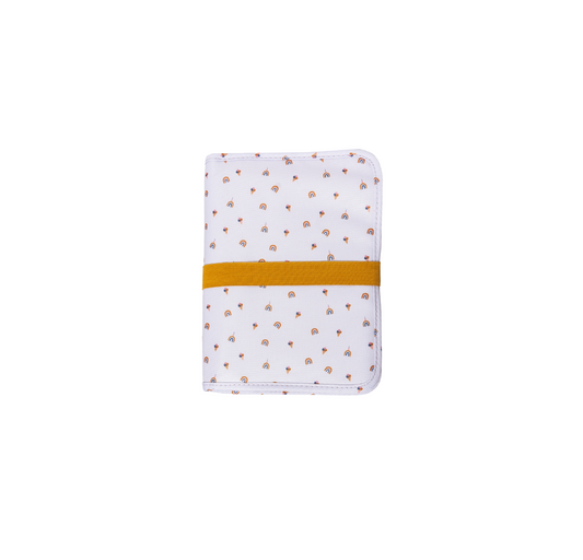 The Cotton Cloud | Windel-Clutch Tasche Rainbow. Farbe: grau/gold/blau