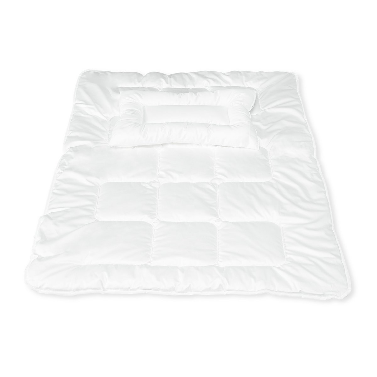 Baby-Bettdecke mit Flachkissen 'Allergo', allergikergeeignet, atmungsaktives Material.