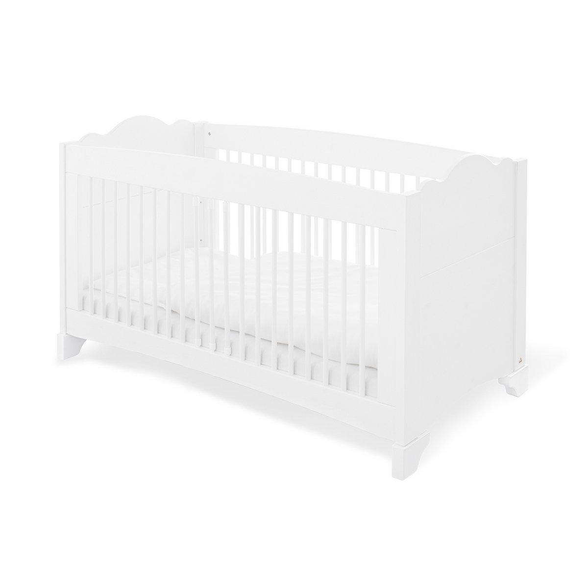 Starterset 'Pino', 2-teilig, bestehend aus weißem Kinderbett mit verstellbarem Lattenrost ideal für Babys und Kleinkinder