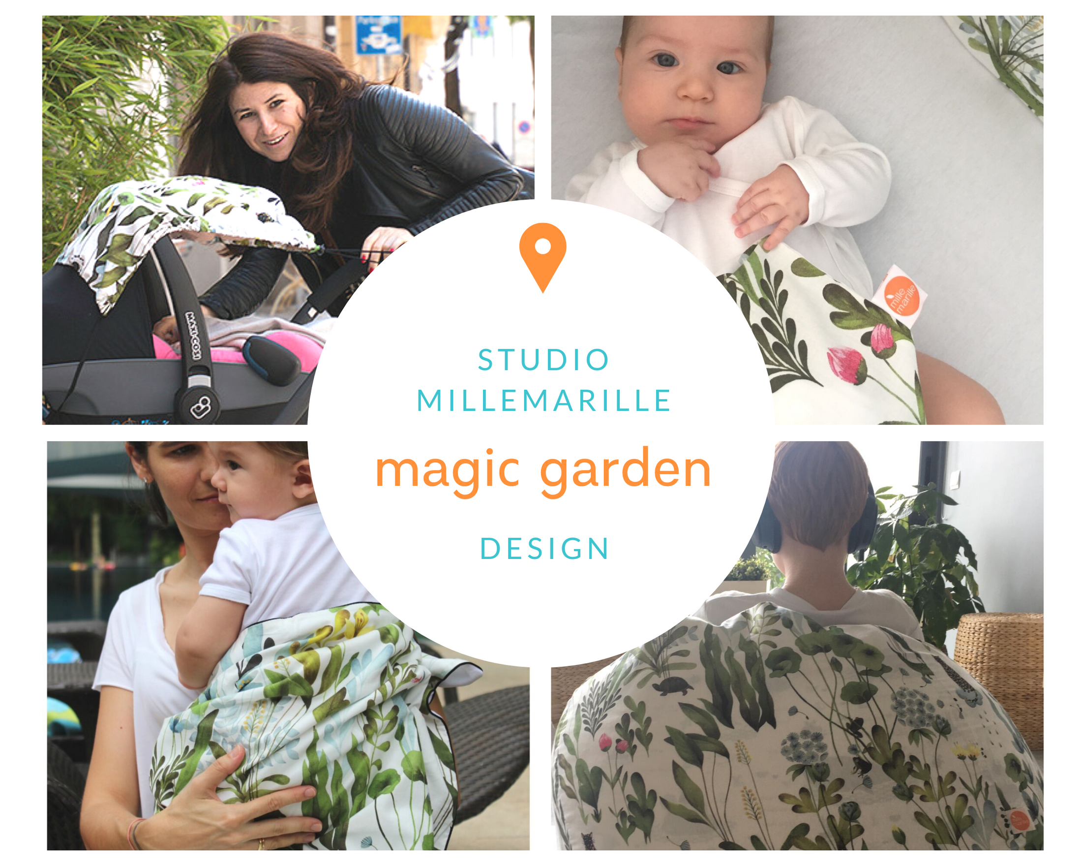 Material: Oberseite: Millemarille Design / Baumwolle Ökotex Standard 100 zertifiziert Unterseite: Bambusfrottee (Mischgewebe: 80% Bambus, 20% BioBaumwolle, Ökotex zertifiziert) Größe: 48,5 x 26cm Lieferumfang: 1 x Spucktuch